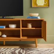 Wooden TV Stand with Two Doors