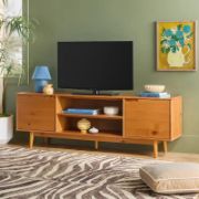 Wooden TV Stand with Two Doors