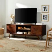 Wooden TV Stand with Two Doors