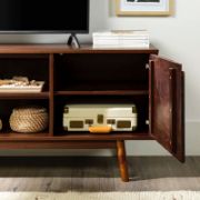 Wooden TV Stand with Two Doors