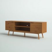 Wooden TV Stand with Two Doors