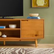 Wooden TV Stand with Two Doors