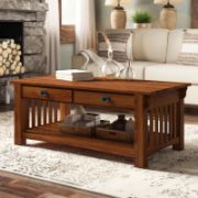 Wooden Coffee Table with drawers