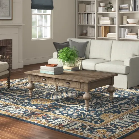 Modern design coffee table with a traditional touch