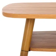 Rectangular coffee table with rounded edges