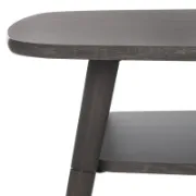 Rectangular coffee table with rounded edges