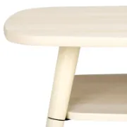Rectangular coffee table with rounded edges