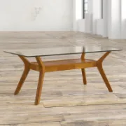 Wooden Glass Top Coffee Table