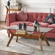 Wooden Glass Top Coffee Table