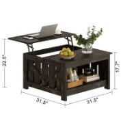 Farmhouse Style Lift Top Square Coffee Table