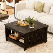 Farmhouse Style Lift Top Square Coffee Table