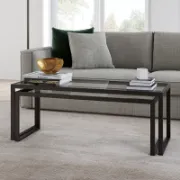 Glass Top Nesting Coffee Table
