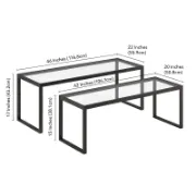 Glass Top Nesting Coffee Table