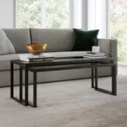Glass Top Nesting Coffee Table