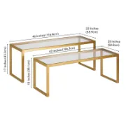 Glass Top Nesting Coffee Table
