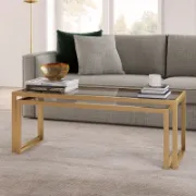 Glass Top Nesting Coffee Table