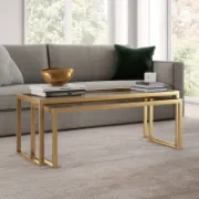 Glass Top Nesting Coffee Table