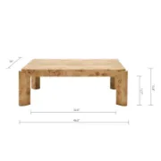 Natural Wood Coffee Table