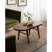 Oval Wooden Living Room Coffee Table