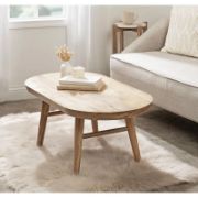 Oval Wooden Living Room Coffee Table