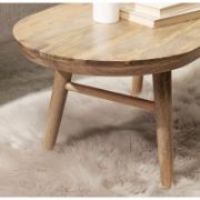 Oval Wooden Living Room Coffee Table