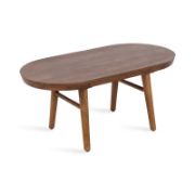 Oval Wooden Living Room Coffee Table