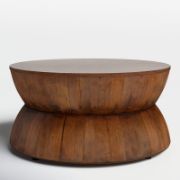Modern hourglass-style round coffee table