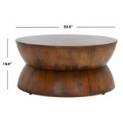 Modern hourglass-style round coffee table
