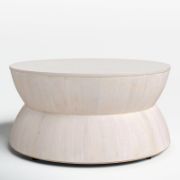 Modern hourglass-style round coffee table