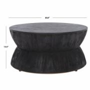 Modern hourglass-style round coffee table