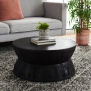 Modern hourglass-style round coffee table