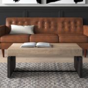 Two-tone rectangular coffee table