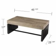 Two-tone rectangular coffee table