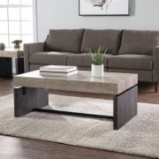 Two-tone rectangular coffee table