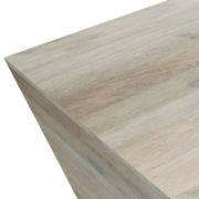 Square-shaped coffee table with a modern design and elegant copper detailing