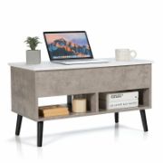 Modern minimalist coffee table features a practical design