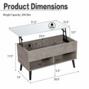 Modern minimalist coffee table features a practical design