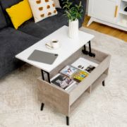 Modern minimalist coffee table features a practical design