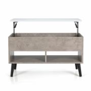 Modern minimalist coffee table features a practical design