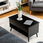Modern minimalist coffee table features a practical design