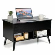 Modern minimalist coffee table features a practical design