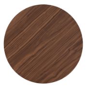 Round coffee table with curved, angled legs reflecting a modern design