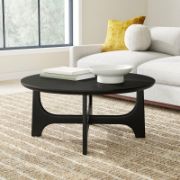 Modern minimalist coffee table with a matte finish unique solid wood
