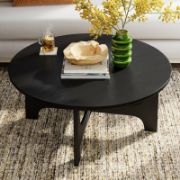 Modern minimalist coffee table with a matte finish unique solid wood