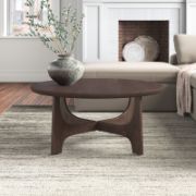 Modern minimalist coffee table with a matte finish unique solid wood