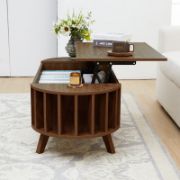 Coffee table with a lift-up shelf for storage