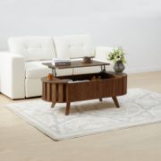 Coffee table with a lift-up shelf for storage