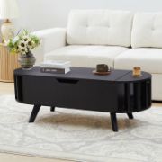 Coffee table with a lift-up shelf for storage