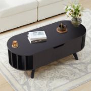 Coffee table with a lift-up shelf for storage