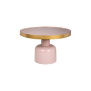 Round coffee table made of glossy lacquered iron